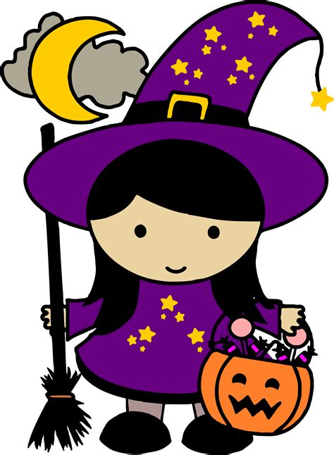 Cute witch cartoon for halloween